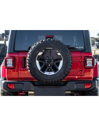 WRANGLER JL 2018+ SUPPORTO TARGA PER RUOTA DI SCORTA CON AGGIUNTIVO LUCE STOP (Cod. AP-45215_A4x4)