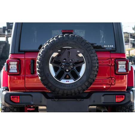 WRANGLER JL 2018+ SUPPORTO TARGA PER RUOTA DI SCORTA CON AGGIUNTIVO LUCE STOP (Cod. AP-45215_A4x4)