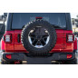 WRANGLER JL 2018+ SUPPORTO TARGA PER RUOTA DI SCORTA CON AGGIUNTIVO LUCE STOP (Cod. AP-45215_A4x4)