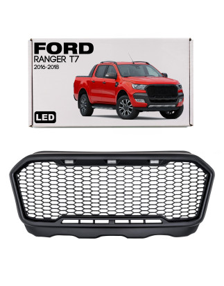 FORD RANGER T7 2016-2018 TUNING MASCHERINA ANTERIORE MASCHERINA RADIATORE CON ILLUMINAZIONE LED (Cod