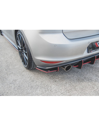 Splitters posteriori laterali Street Pro V.1 VW Golf 7 GTI  (Cod. M-VWGO7GTICNC-RSD1B)