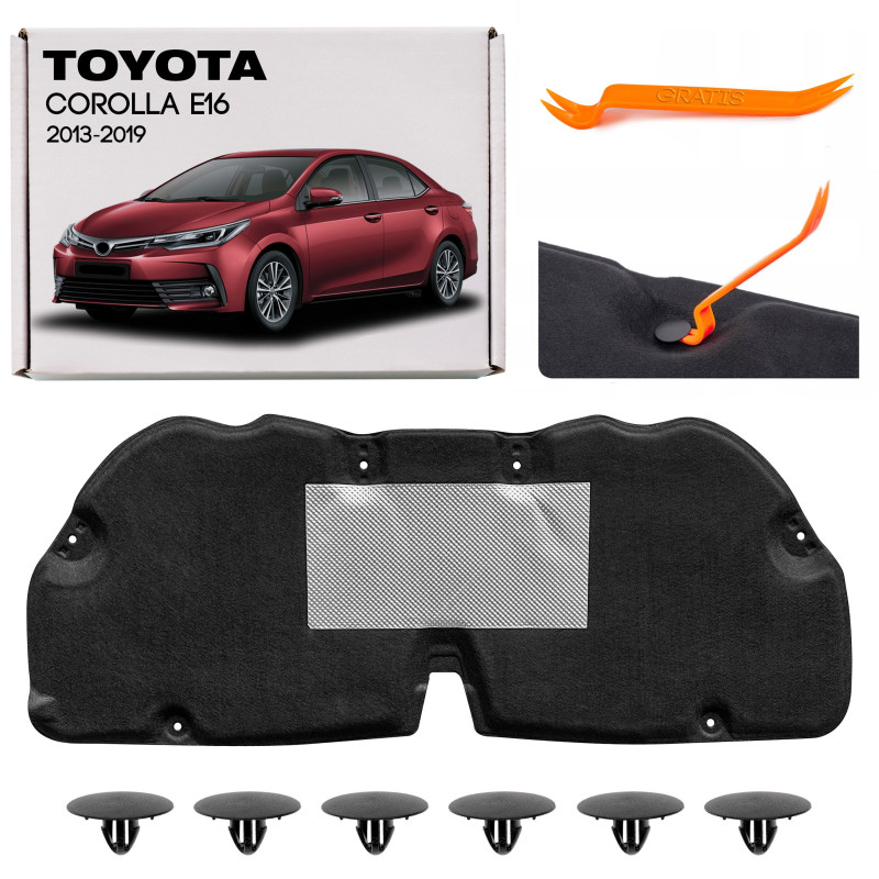 TOYOTA COROLLA XI E16 2013-2019 PANNELLO FONOASSORBENTE COFANO 5334102280 (Cod. AP-46522_A4x4) TOYOTA COROLLA XI E16 2013-2019 PANNELLO FONOASSORBENTE COFANO 5334102280 (Cod. AP-46522_A4x4)