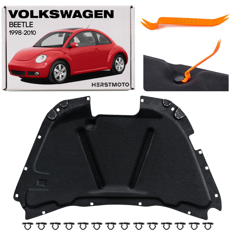 VW BEETLE HATCHBACK 1998-2010 PANNELLO FONOASSORBENTE COFANO 1C0863835K (Cod. AP-46560_A4x4)