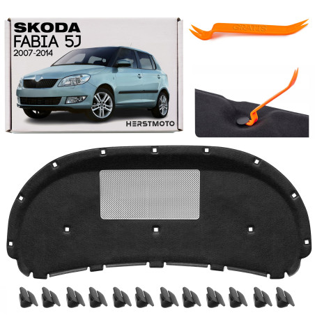 SKODA FABIA II 5J 2007-2014 PANNELLO FONOASSORBENTE COFANO 5J0863831 (Cod. AP-46563_A4x4)