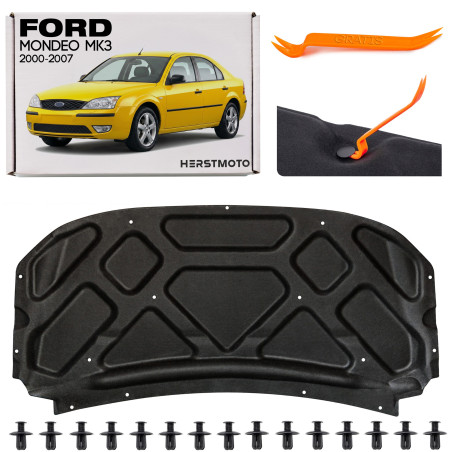 FORD MONDEO MK3 III 2000-2007 HATCHBACK PANNELLO FONOASSORBENTE COFANO 1145263 (Cod. AP-46569_A4x4)