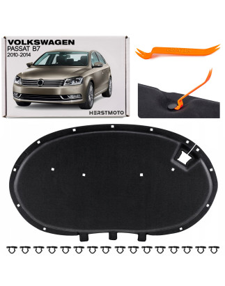 VW PASSAT B7 2010-2014 PANNELLO FONOASSORBENTE COFANO 3AA863831+ CLIP NUOVO (Cod. AP-46571_A4x4)