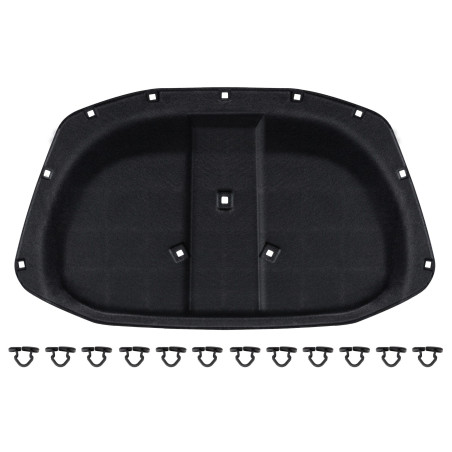 SKODA OCTAVIA II 2 1Z 2004-2012 PANNELLO FONOASSORBENTE COFANO KIT + CLIP NUOVO CON CLIP 1Z0863831A 