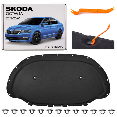 SKODA OCTAVIA III 5E 2012-2020 PANNELLO FONOASSORBENTE COFANO 5E0863831A (Cod. AP-46573_A4x4)