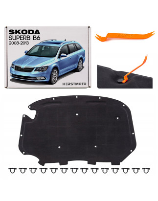 SKODA SUPERB II B6 2008-2013 PRE-RESTYLING PANNELLO FONOASSORBENTE COFANO 3T0863831 (Cod. AP-46580_A