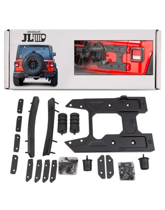 JEEP WRANGLER JL 2018+ RINFORZATI SUPPORTO RUOTA DI SCORTA + KIT DISTANZIALE (Cod. AP-46862_A4x4)