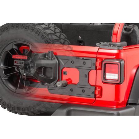 JEEP WRANGLER JL 2018+ RINFORZATI SUPPORTO RUOTA DI SCORTA + KIT DISTANZIALE (Cod. AP-46862_A4x4)