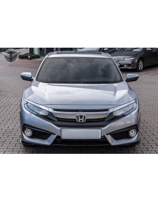 HONDA CIVIC X 2016-2019 berlina PRE-RESTYLING PROTEZIONI ANTERIORI FENDINEBBIA (Cod. AP-47749_A4x4)
