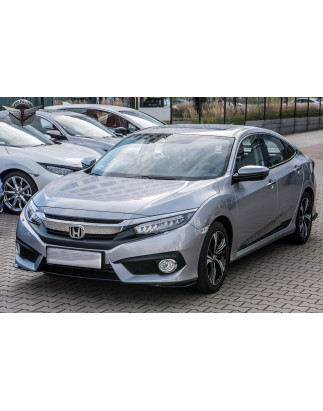 HONDA CIVIC X 2016-2019 berlina PRE-RESTYLING PROTEZIONI ANTERIORI FENDINEBBIA (Cod. AP-47749_A4x4)