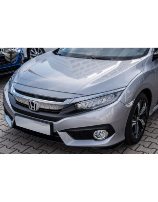 HONDA CIVIC X 2016-2019 berlina PRE-RESTYLING PROTEZIONI ANTERIORI FENDINEBBIA (Cod. AP-47749_A4x4)