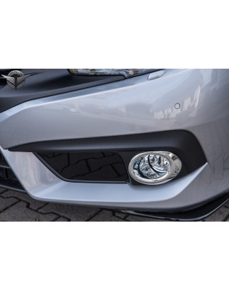 HONDA CIVIC X 2016-2019 berlina PRE-RESTYLING PROTEZIONI ANTERIORI FENDINEBBIA (Cod. AP-47749_A4x4)