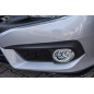 HONDA CIVIC X 2016-2019 berlina PRE-RESTYLING PROTEZIONI ANTERIORI FENDINEBBIA (Cod. AP-47749_A4x4)