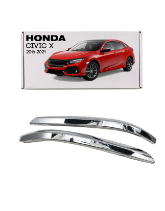 HONDA CIVIC X 2016-2021 DECORATIVE MODANATURE SPECCHIETTI CROMATO (Cod. AP-47751_A4x4)