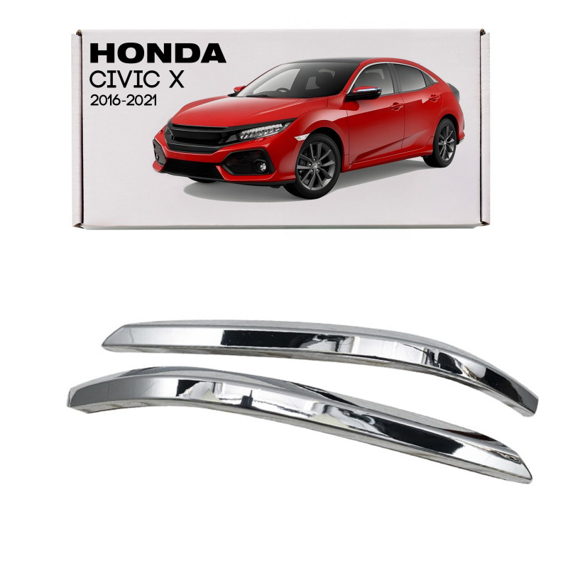 HONDA CIVIC X 2016-2021 DECORATIVE MODANATURE SPECCHIETTI CROMATO (Cod. AP-47751_A4x4) HONDA CIVIC X 2016-2021 DECORATIVE MODANATURE SPECCHIETTI CROMATO (Cod. AP-47751_A4x4)