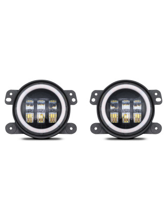 JEEP WRANGLER JK 2007-2018 FARI ANTERIORI FENDINEBBIA 4'' LED 30W 1500 LUMEN (Cod. AP-47855_A4x4)