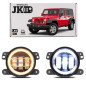 JEEP WRANGLER JK 2007-2018 FARI ANTERIORI FENDINEBBIA 4'' LED 30W 1500 LUMEN (Cod. AP-47855_A4x4)