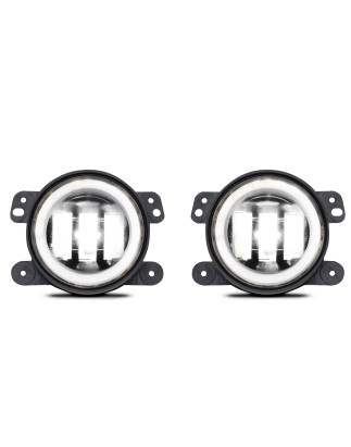 JEEP WRANGLER JK 2007-2018 FARI ANTERIORI FENDINEBBIA 4'' LED 30W 1500 LUMEN (Cod. AP-47855_A4x4)