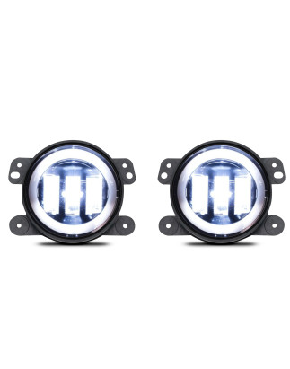 JEEP WRANGLER JK 2007-2018 FARI ANTERIORI FENDINEBBIA 4'' LED 30W 1500 LUMEN (Cod. AP-47855_A4x4)