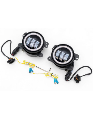 JEEP WRANGLER JK 2007-2018 FARI ANTERIORI FENDINEBBIA 4'' LED 30W 1500 LUMEN (Cod. AP-47855_A4x4)