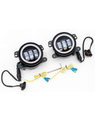 JEEP WRANGLER JK 2007-2018 FARI ANTERIORI FENDINEBBIA 4'' LED 30W 1500 LUMEN (Cod. AP-47855_A4x4)