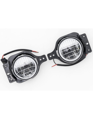 JEEP WRANGLER JL SPORT 2018+ LUCI FENDINEBBIA + DRL LED 4" 40W 2880 LUMEN (Cod. AP-47859_A4x4)