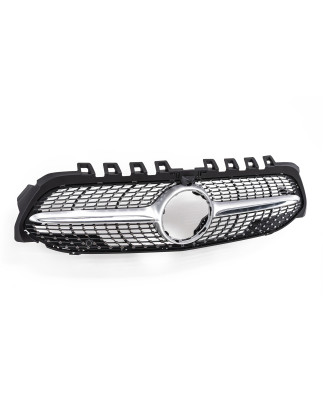 MERCEDES A-CLASS W177 2018-2023 CON TELECAMERA MASCHERINA DIAMOND ARGENTO (Cod. AP-47874_A4x4)