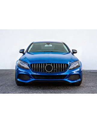 MERCEDES C-CLASS W205 2014-2018 PRE-RESTYLING CON TELECAMERA MASCHERINA GT PANAMERICANA ARGENTO (Cod