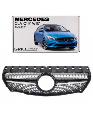 MERCEDES CLA C117 W117 2013-2017 PRE-RESTYLING MASCHERINA DIAMOND NERO (Cod. AP-47879_A4x4)