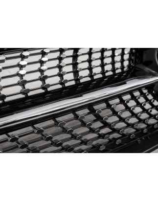 MERCEDES CLA C117 W117 2013-2017 PRE-RESTYLING MASCHERINA DIAMOND NERO (Cod. AP-47879_A4x4)