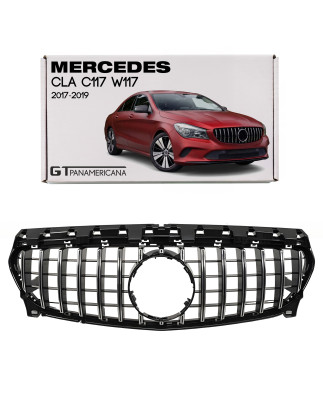MERCEDES CLA C117 W117 2017-2019 RESTYLING MASCHERINA GT PANAMERICANA ARGENTO (Cod. AP-47880_A4x4)