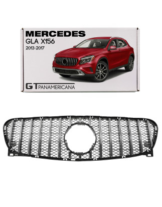 MERCEDES GLA X156 2013-2017 PRE-RESTYLING MASCHERINA GT PANAMERICANA ARGENTO (Cod. AP-47893_A4x4)