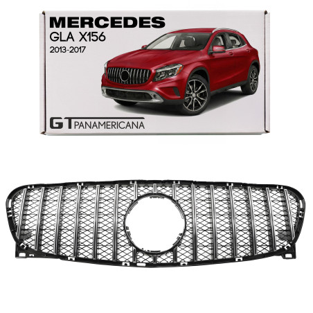 MERCEDES GLA X156 2013-2017 PRE-RESTYLING MASCHERINA GT PANAMERICANA ARGENTO (Cod. AP-47893_A4x4)