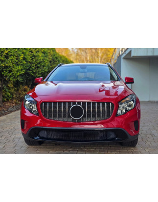 MERCEDES GLA X156 2013-2017 PRE-RESTYLING MASCHERINA GT PANAMERICANA ARGENTO (Cod. AP-47893_A4x4)