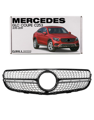 MERCEDES GLC COUPE C253 2015-2019 PRE-RESTYLING MASCHERINA DIAMOND NERO (Cod. AP-52875_A4x4)