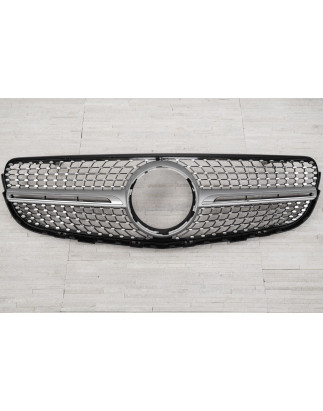 MERCEDES GLC X253 2015-2019 PRE-RESTYLING MASCHERINA DIAMOND ARGENTO (Cod. AP-47895_A4x4)