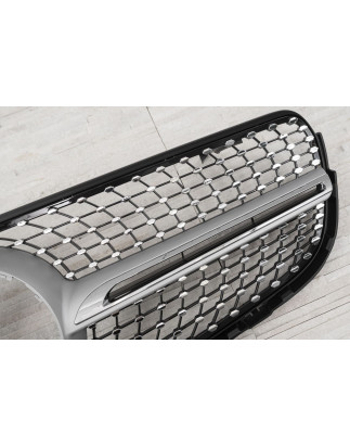 MERCEDES GLC X253 2015-2019 PRE-RESTYLING MASCHERINA DIAMOND ARGENTO (Cod. AP-47895_A4x4)