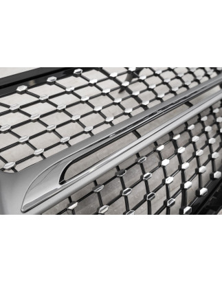 MERCEDES GLC X253 2015-2019 PRE-RESTYLING MASCHERINA DIAMOND ARGENTO (Cod. AP-47895_A4x4)