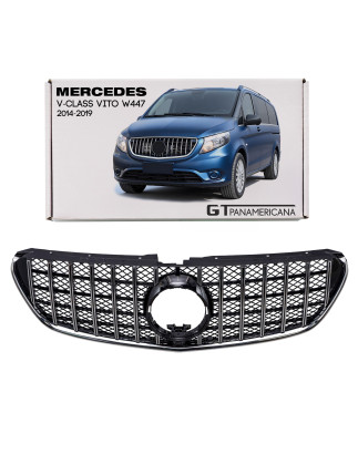 MERCEDES V-CLASS VITO W447 2014-2019 PRE-RESTYLING MASCHERINA GT PANAMERICANA CON TELECAMERA ARGENTO