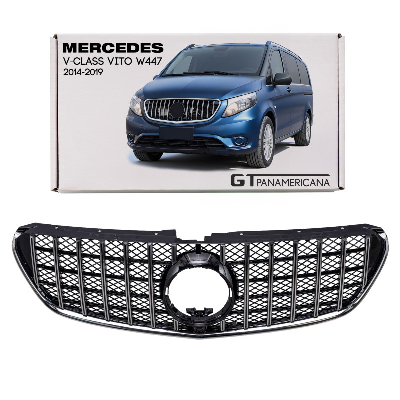 MERCEDES V-CLASS VITO W447 2014-2019 PRE-RESTYLING MASCHERINA GT PANAMERICANA CON TELECAMERA ARGENTO