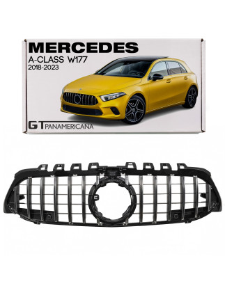 MERCEDES A-CLASS W177 2018-2023 PRE-RESTYLING CON TELECAMERA MASCHERINA GT PANAMERICANA ARGENTO (Cod