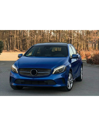 MERCEDES A-CLASS W176 2015-2018 RESTYLING MASCHERINA DIAMOND NERO (Cod. AP-47917_A4x4)