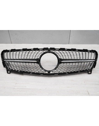 MERCEDES A-CLASS W176 2015-2018 RESTYLING MASCHERINA DIAMOND NERO (Cod. AP-47917_A4x4)