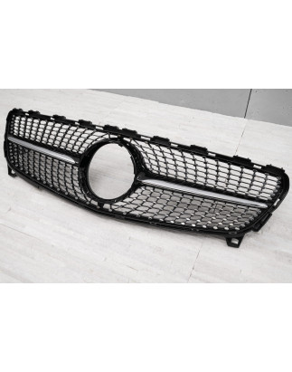 MERCEDES A-CLASS W176 2015-2018 RESTYLING MASCHERINA DIAMOND NERO (Cod. AP-47917_A4x4)