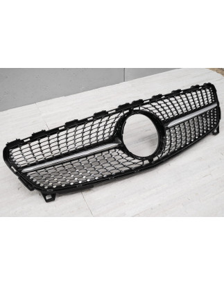 MERCEDES A-CLASS W176 2015-2018 RESTYLING MASCHERINA DIAMOND NERO (Cod. AP-47917_A4x4)