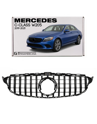 MERCEDES C-CLASS W205 2019-2021 RESTYLING MASCHERINA GT PANAMERICANA NERO (Cod. AP-47919_A4x4)