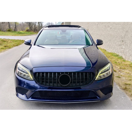 MERCEDES C-CLASS W205 2019-2021 RESTYLING MASCHERINA GT PANAMERICANA NERO (Cod. AP-47919_A4x4)
